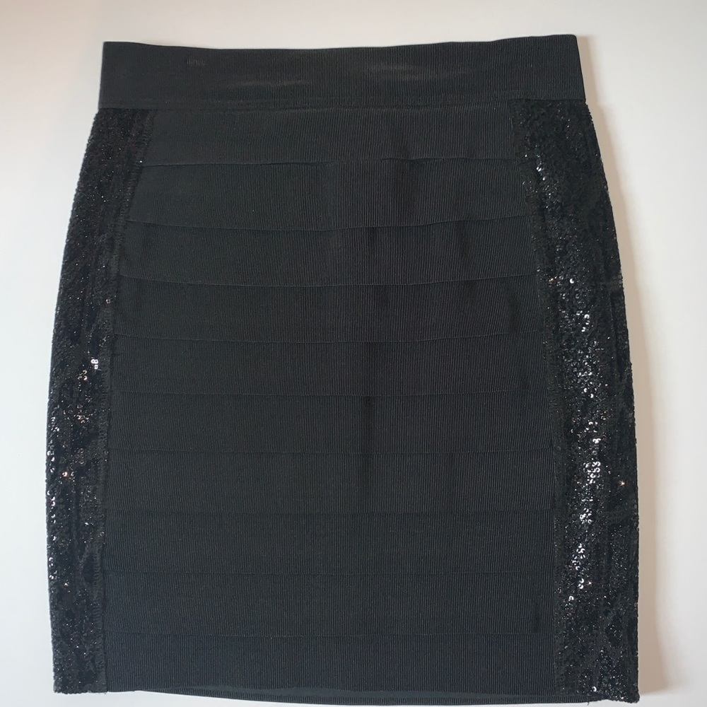 Tory Burch Antiscia Black skirt with sequin panels